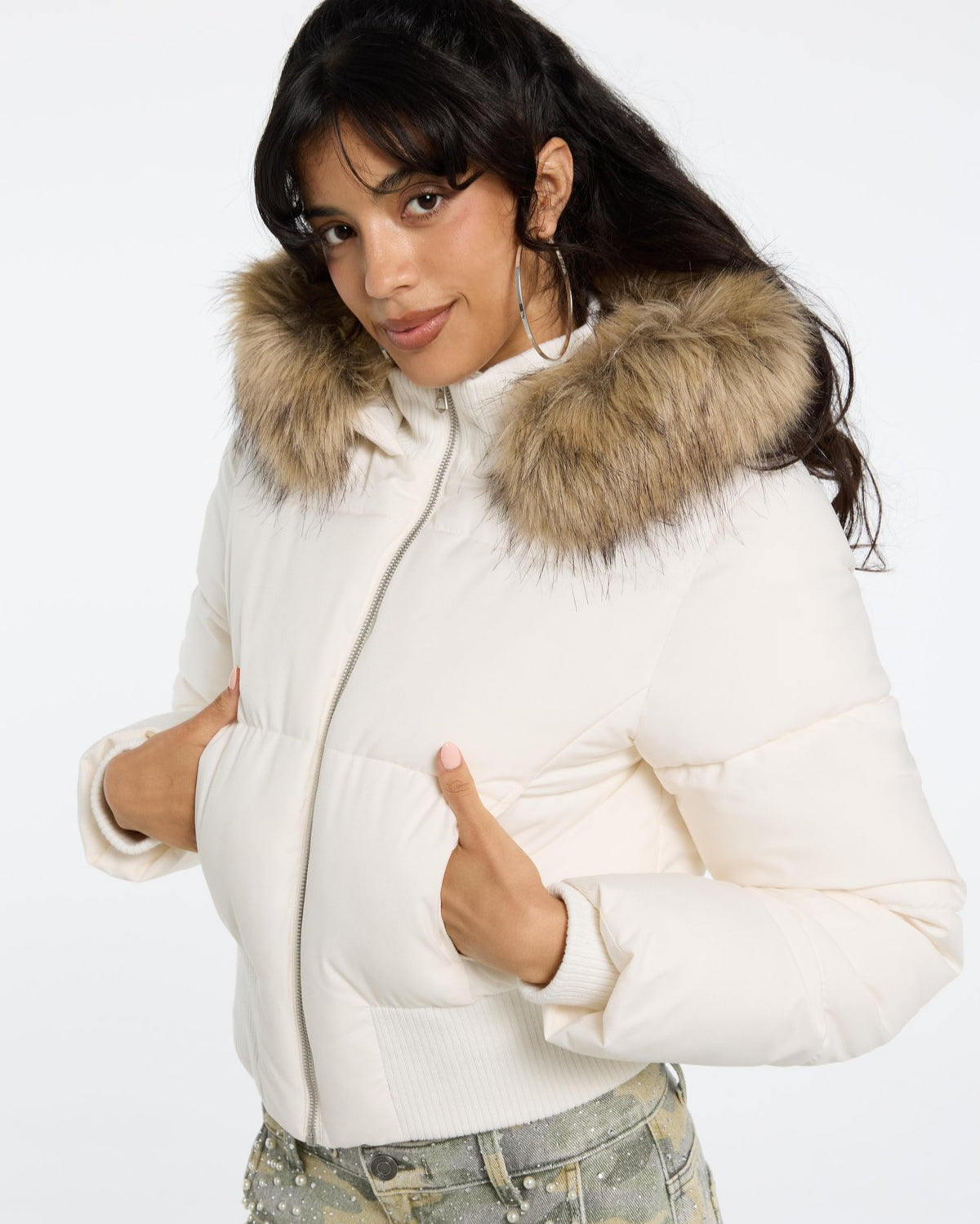 Quilted Jacket with Hoodie