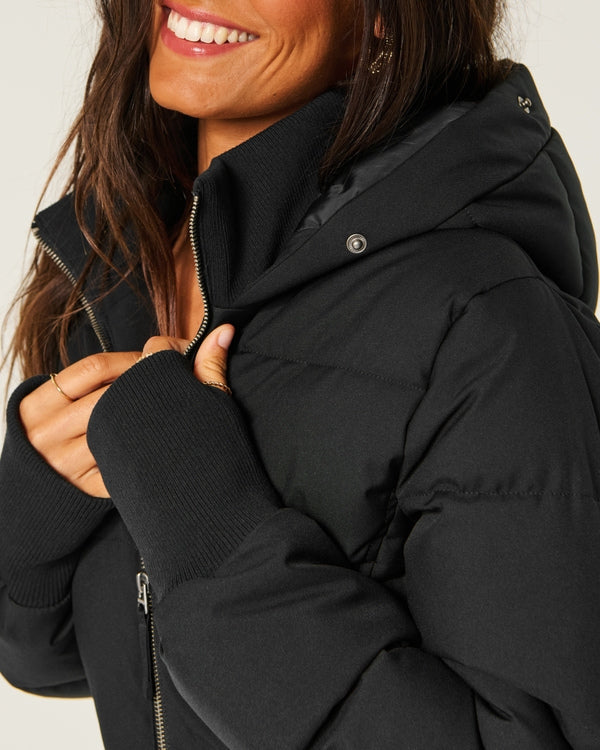 Quilted Jacket with Hoodie