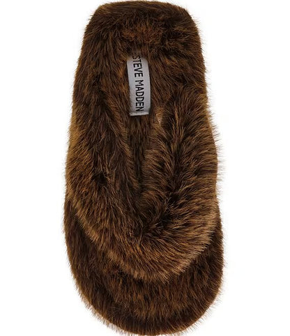 STEVE MADDEN Women's Fizzy Faux Fur Slippers