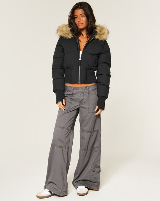 Quilted Jacket with Hoodie