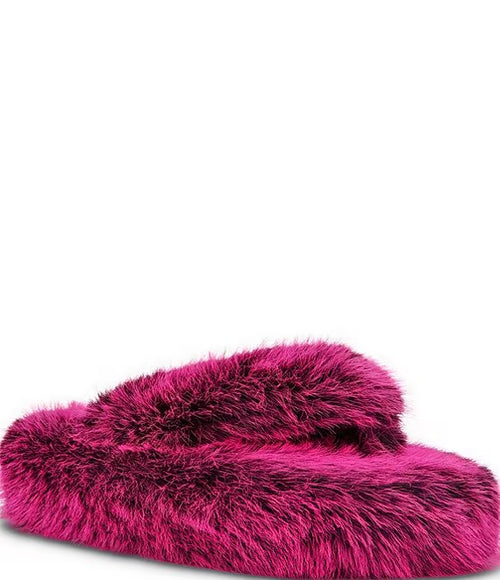 STEVE MADDEN Women's Fizzy Faux Fur Slippers