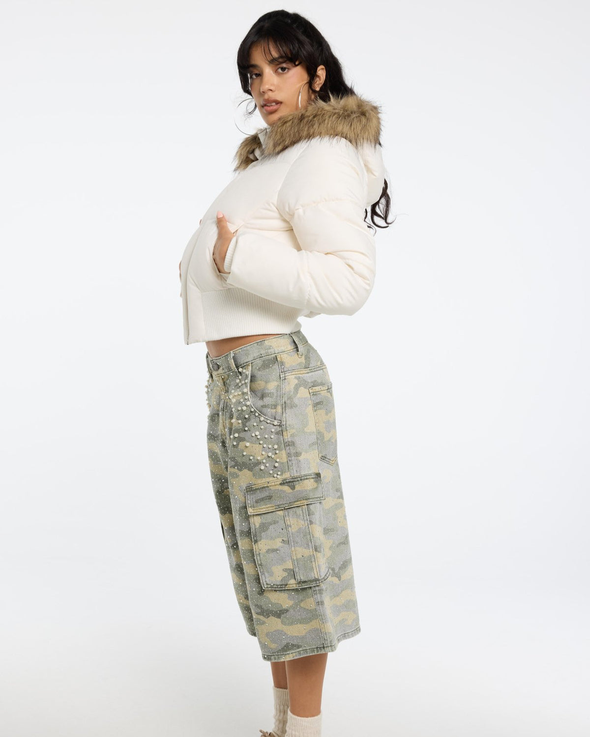 Quilted Jacket with Hoodie