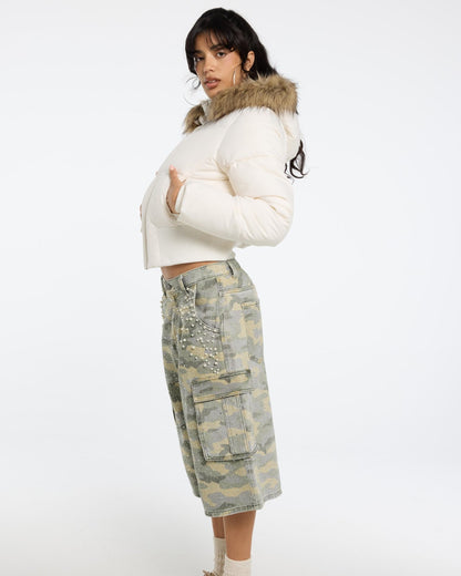Quilted Jacket with Hoodie