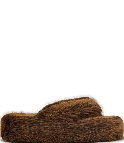STEVE MADDEN Women's Fizzy Faux Fur Slippers
