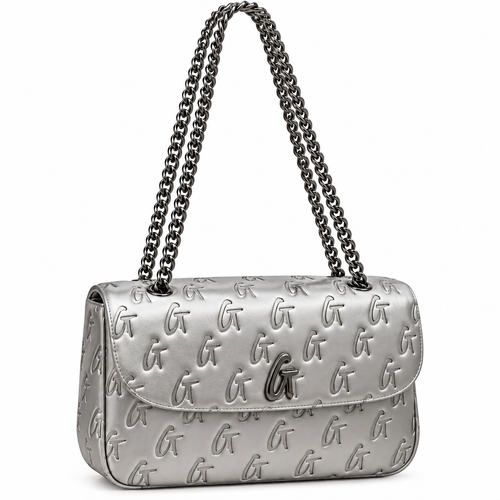 Signature Embossed Shoulder Bag