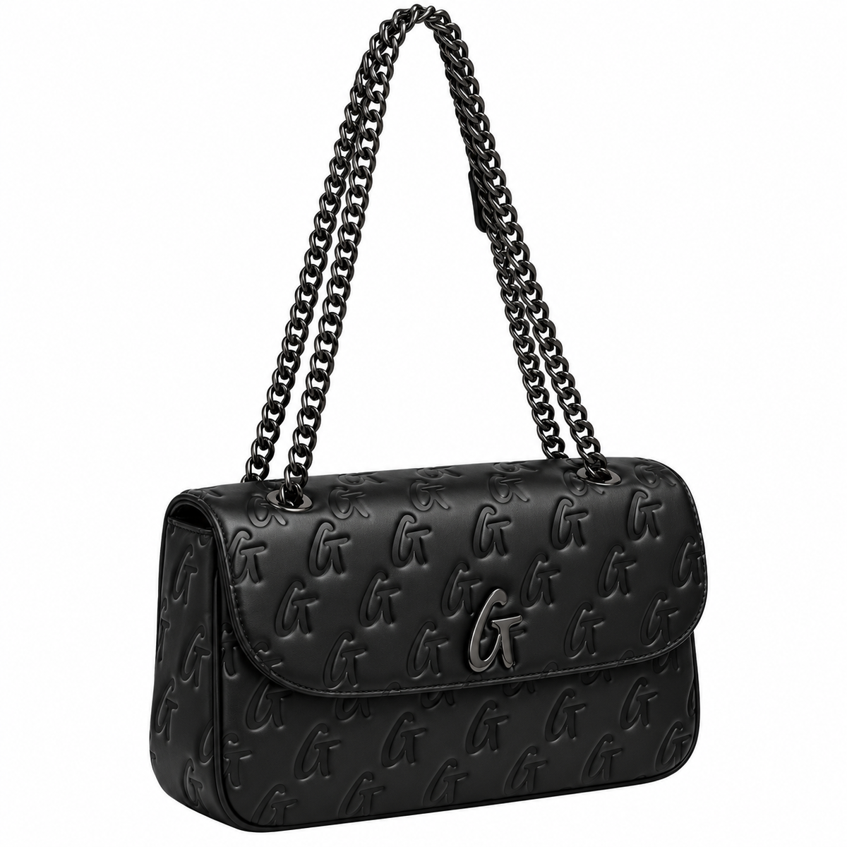 Signature Embossed Shoulder Bag