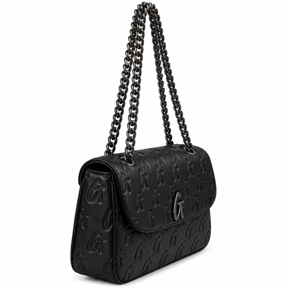 Signature Embossed Shoulder Bag