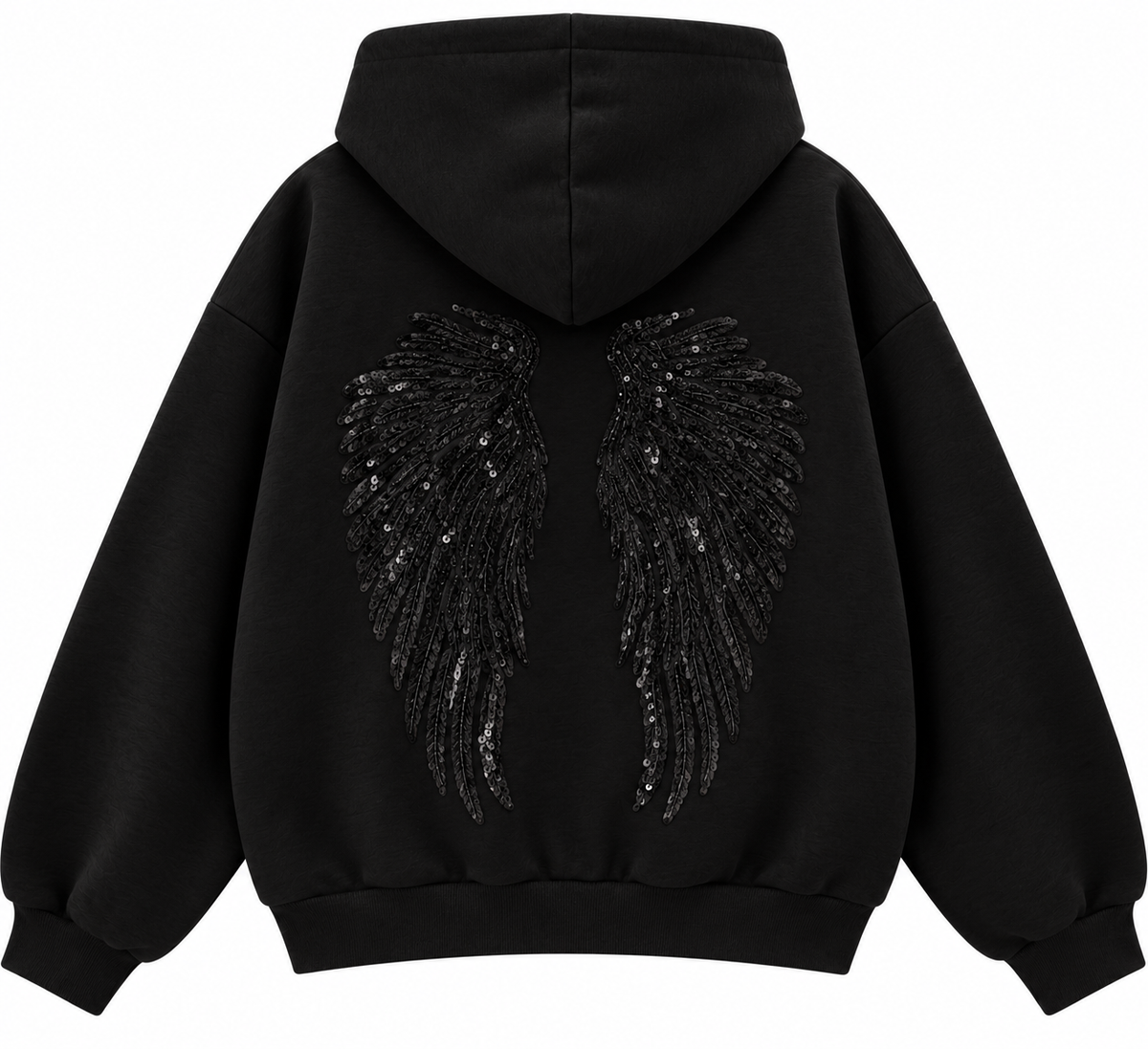 Angel Wings Sequin Hoodie