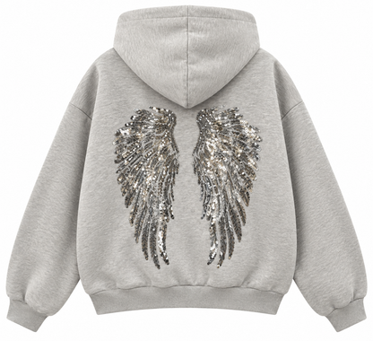 Angel Wings Sequin Hoodie