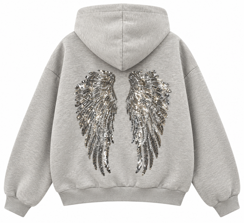 Angel Wings Sequin Hoodie