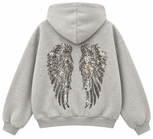 Angel Wings Sequin Hoodie