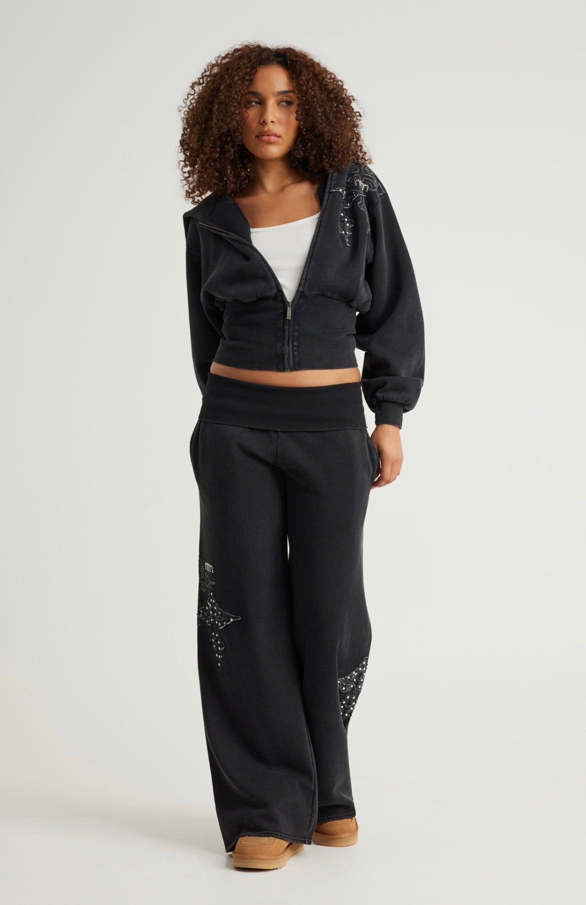 Cross Corset Zip Hoodie