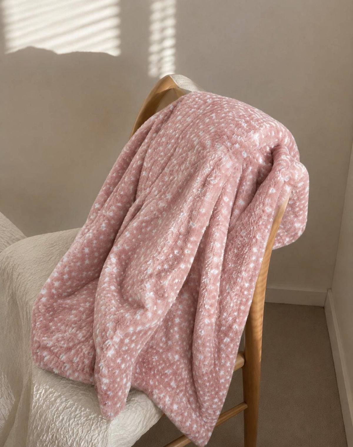 Deer Print Fur Blanket
