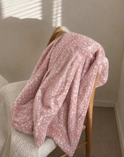 Deer Print Fur Blanket