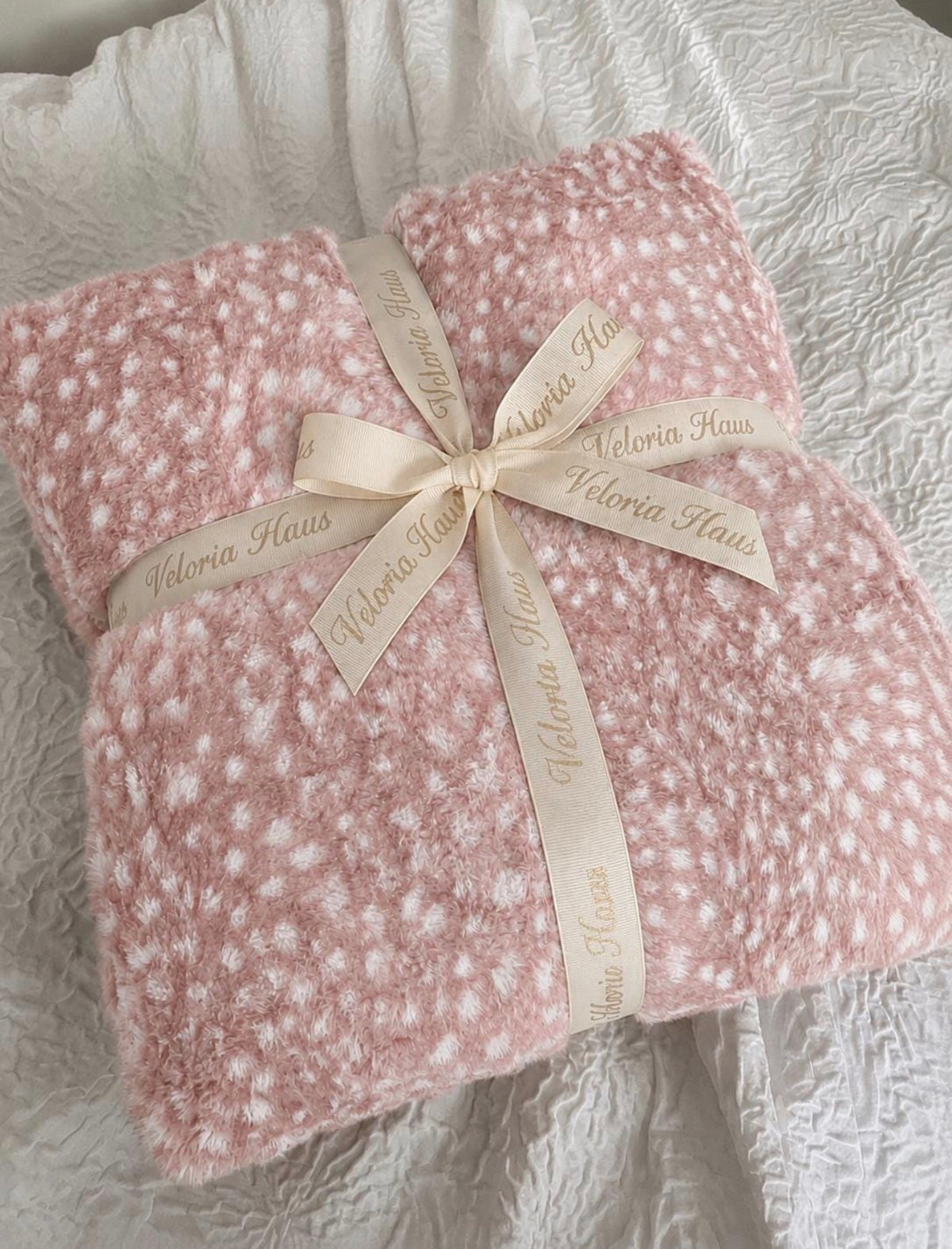 Deer Print Fur Blanket